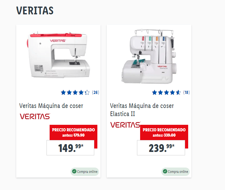 maquina coser lidl