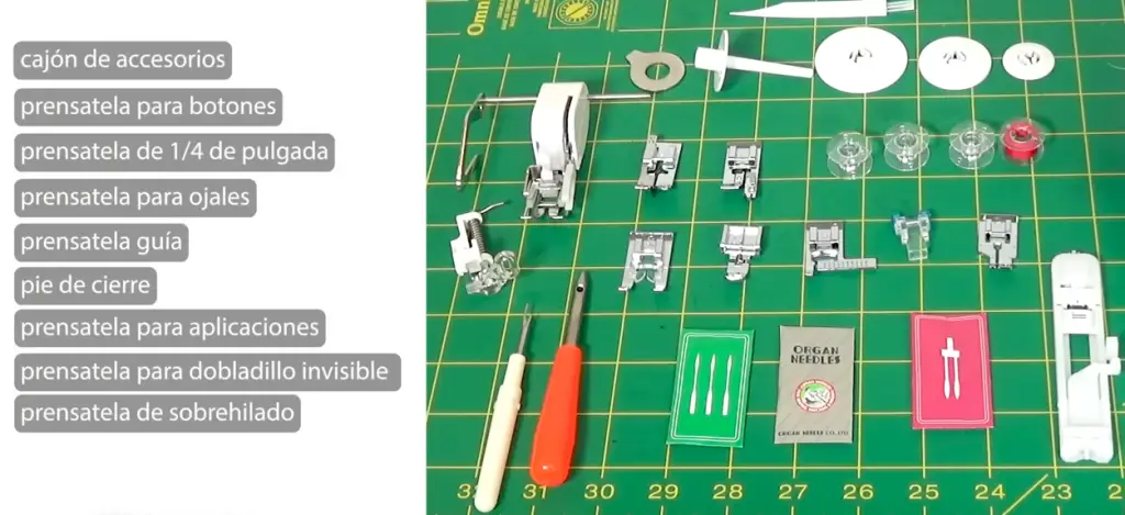 accesorios de la máquina brother cs7205
