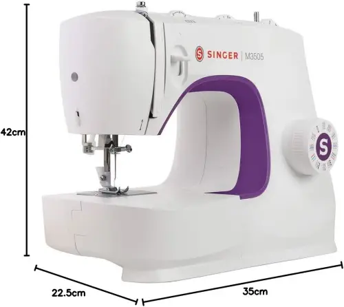 máquina de coser singer m3505 dimensiones